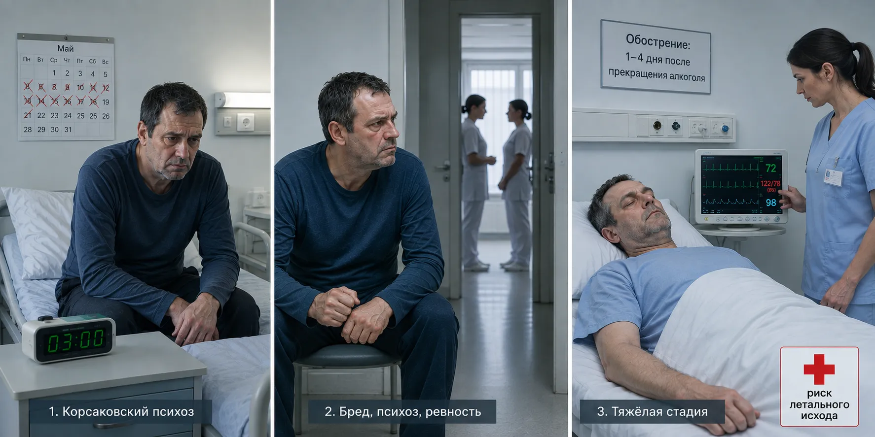Лечение белой горячки 3 стадии болезни